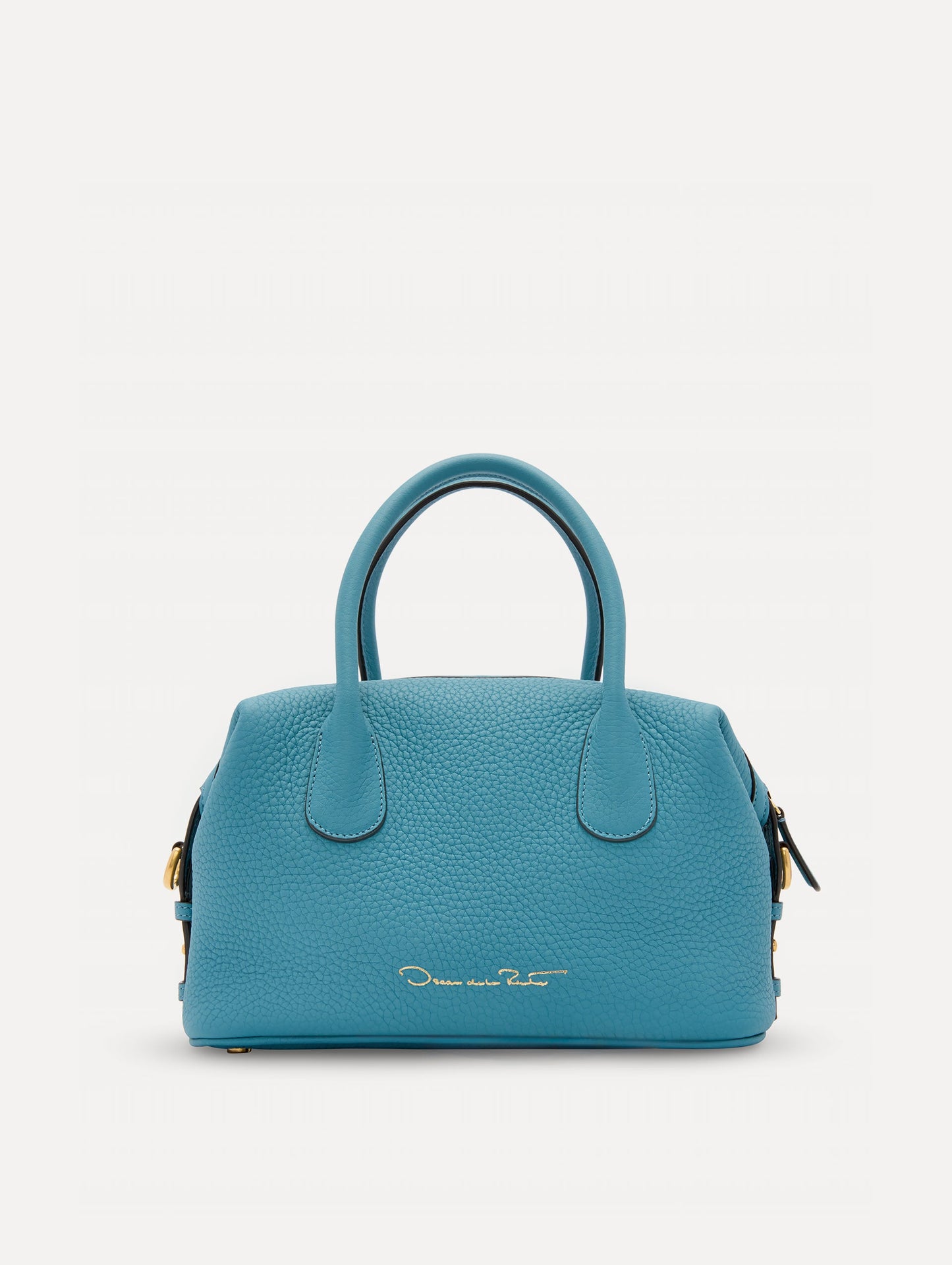 The Mini Dahlia Leather Handbag in Blue Back View