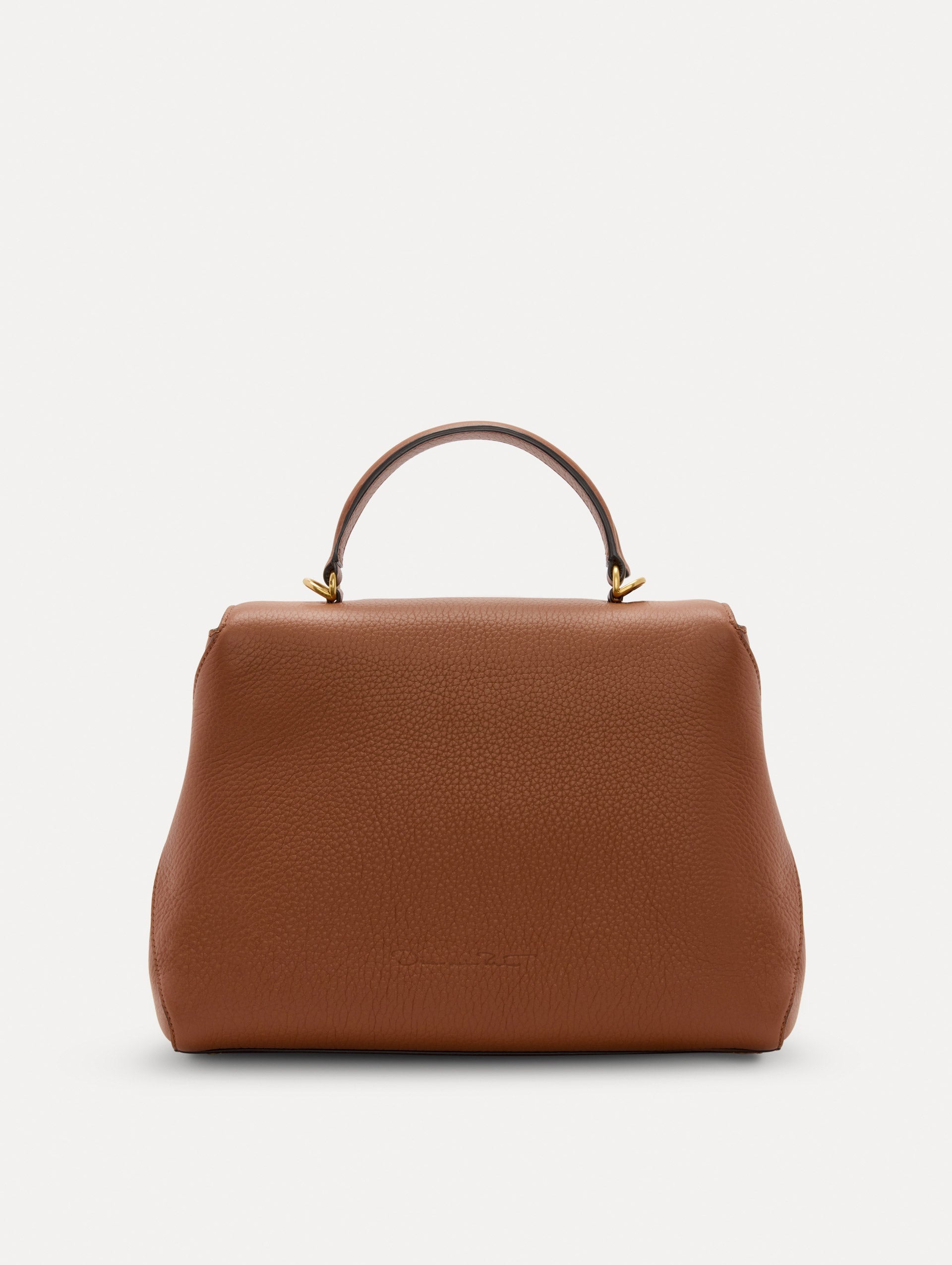 The Poppy Leather Handbag in Brown Back View