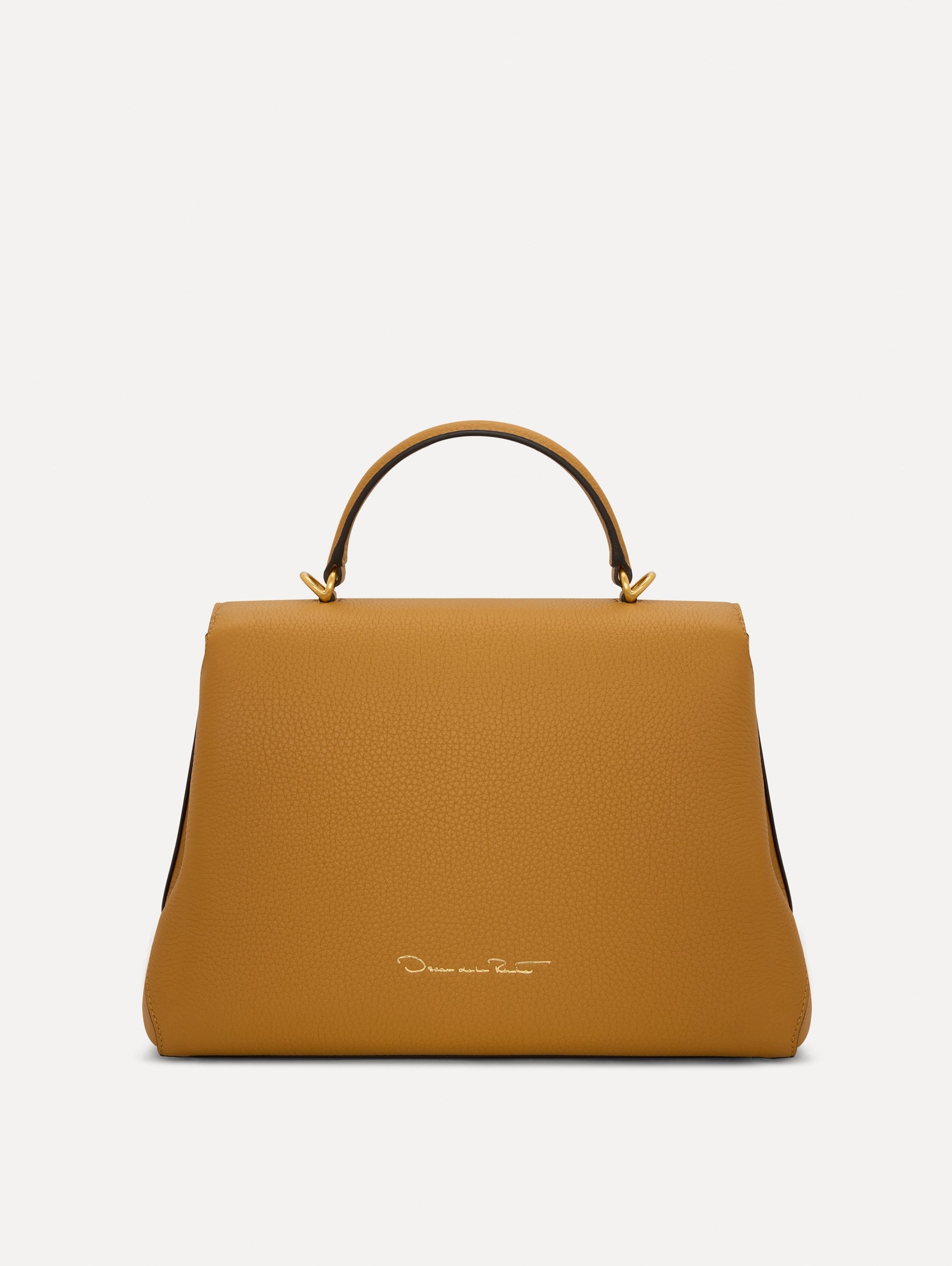 The Poppy Leather Handbag in Honey Back View