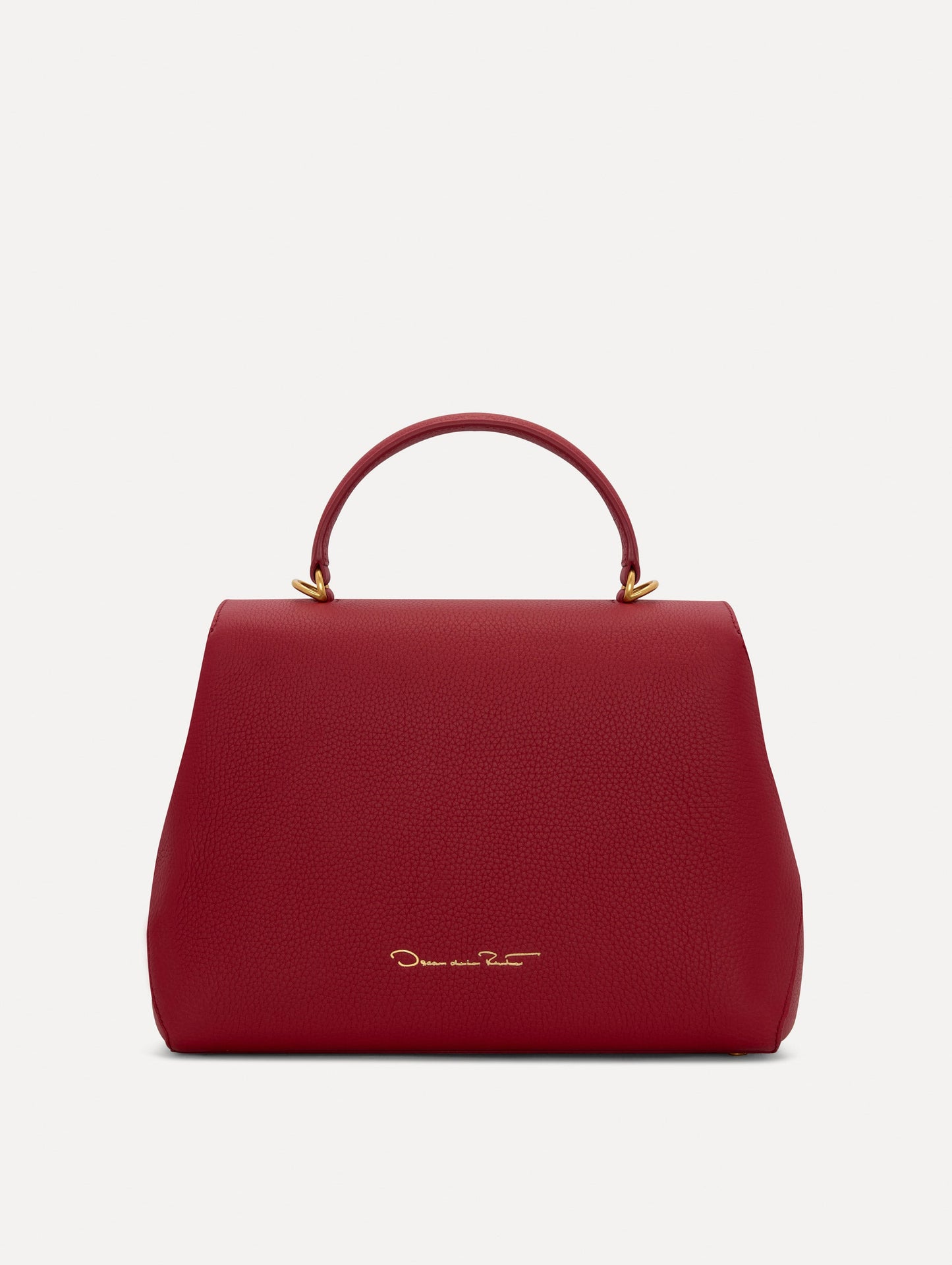 The Poppy Leather Handbag in Red Back View
