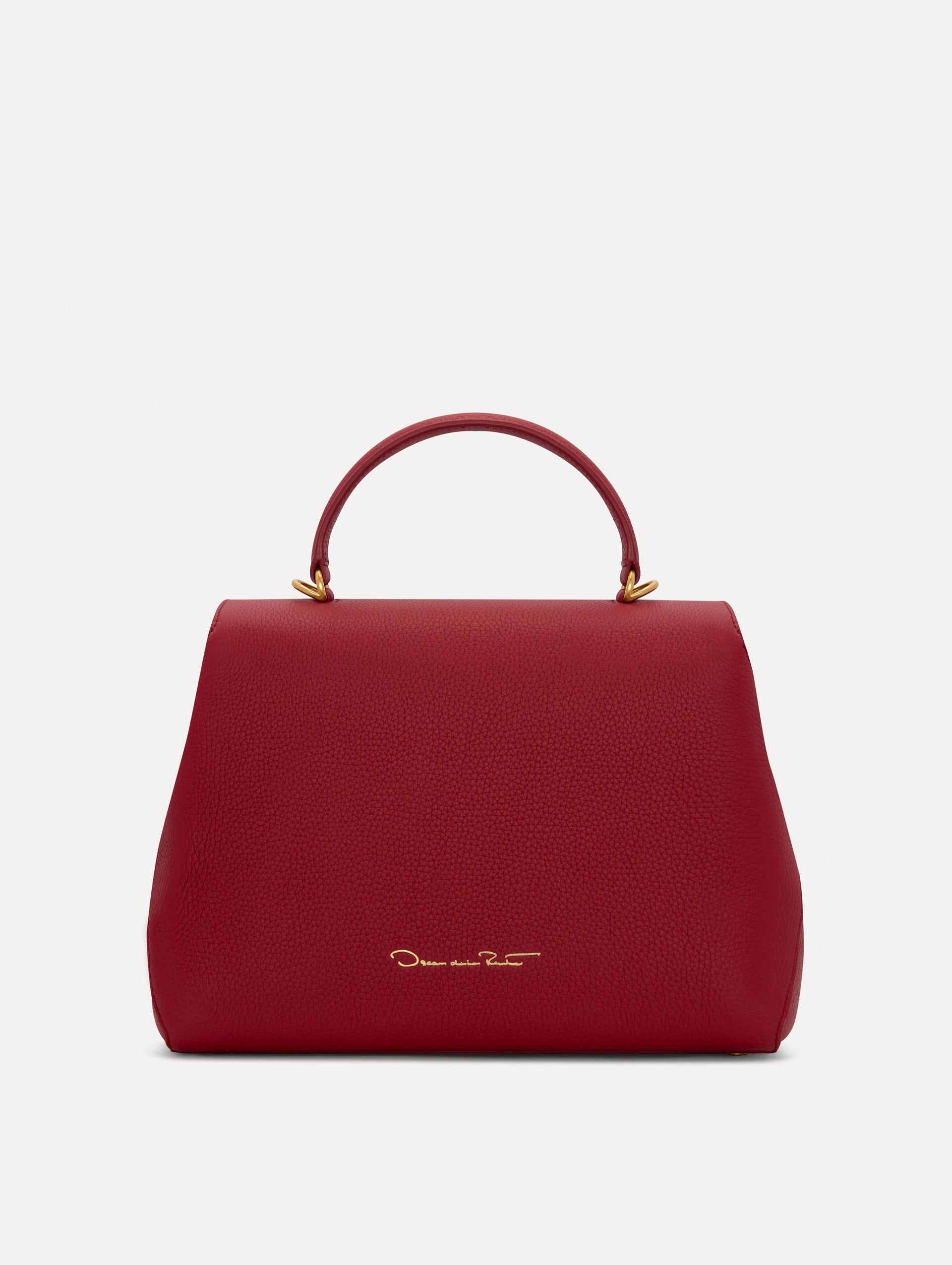 The Poppy Leather Handbag in Red Back View