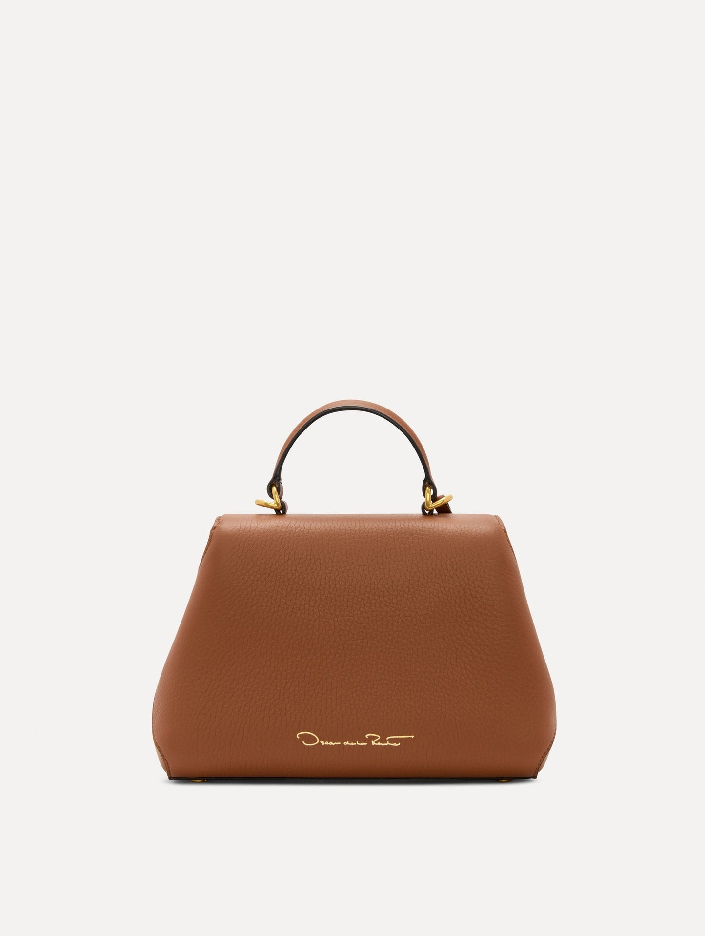 The Mini Poppy Leather Handbag in Brown Back View