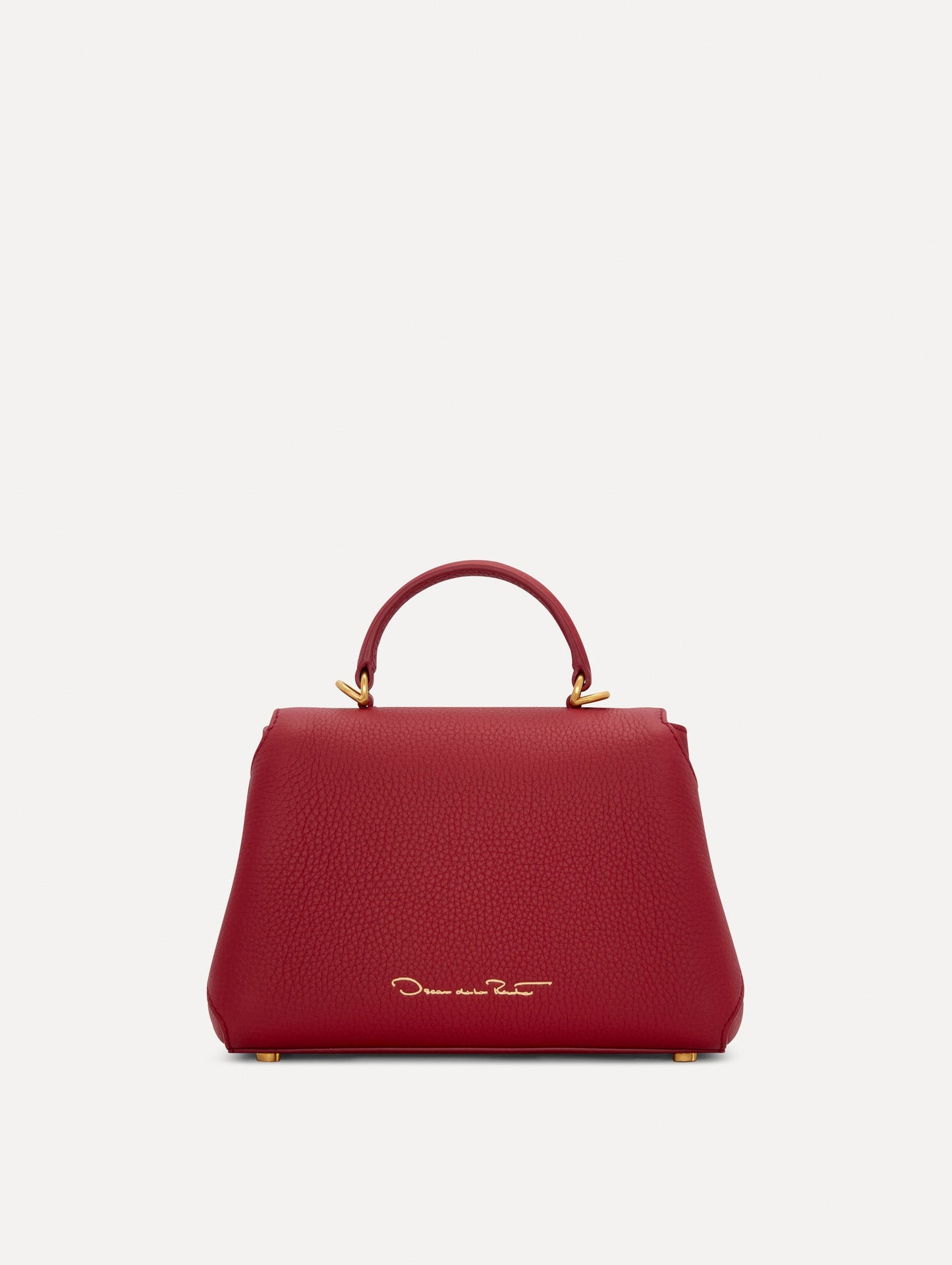 The Mini Poppy Leather Handbag in Red Back View
