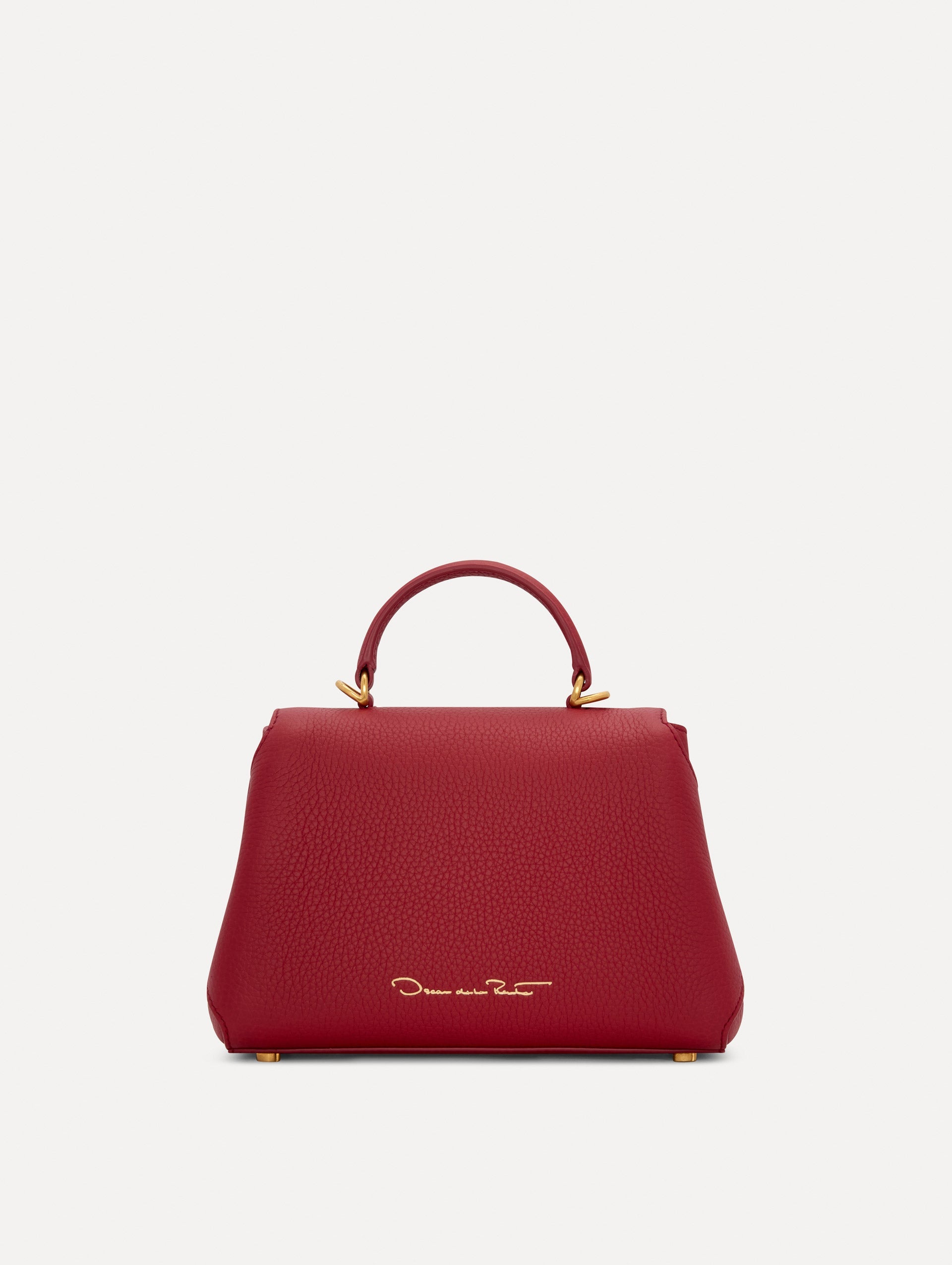 The Mini Poppy Leather Handbag in Red Back View