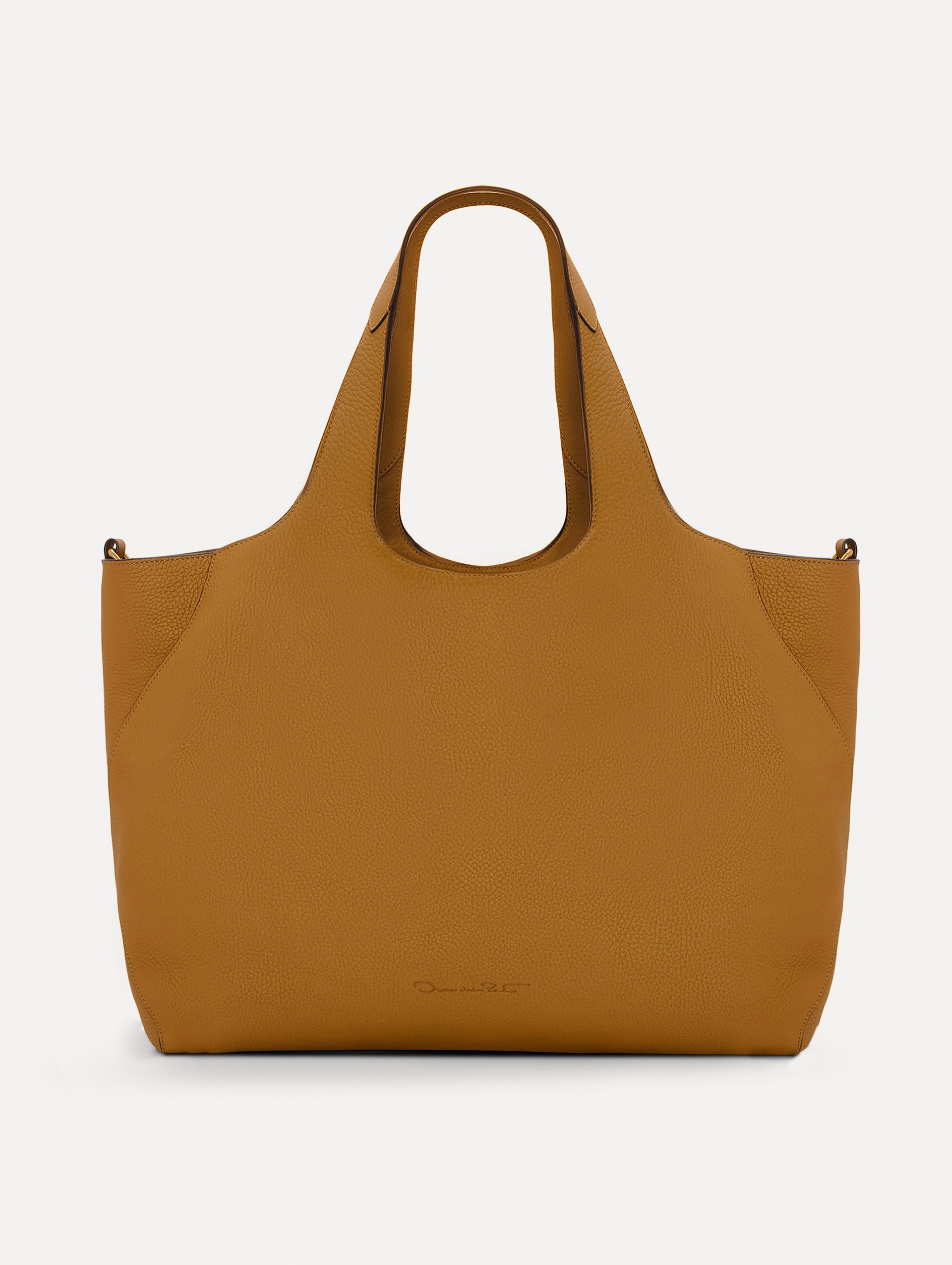 The Topaz Leather "tote" in Honey Back View