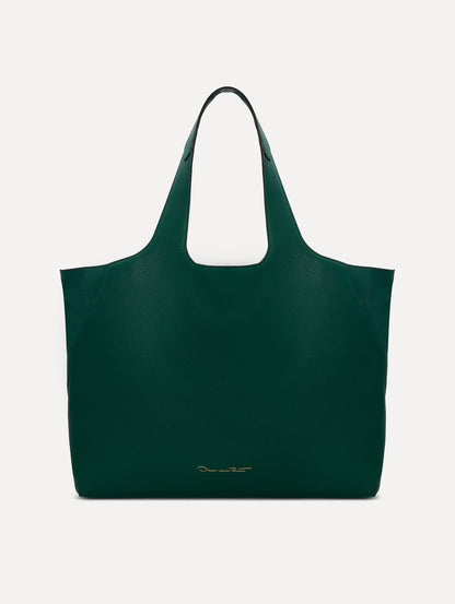 The Topaz Tote in Green Front View