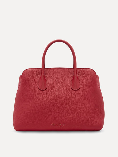 The Ivy bag in Scarlet, Back View with no shoulder strap showing.