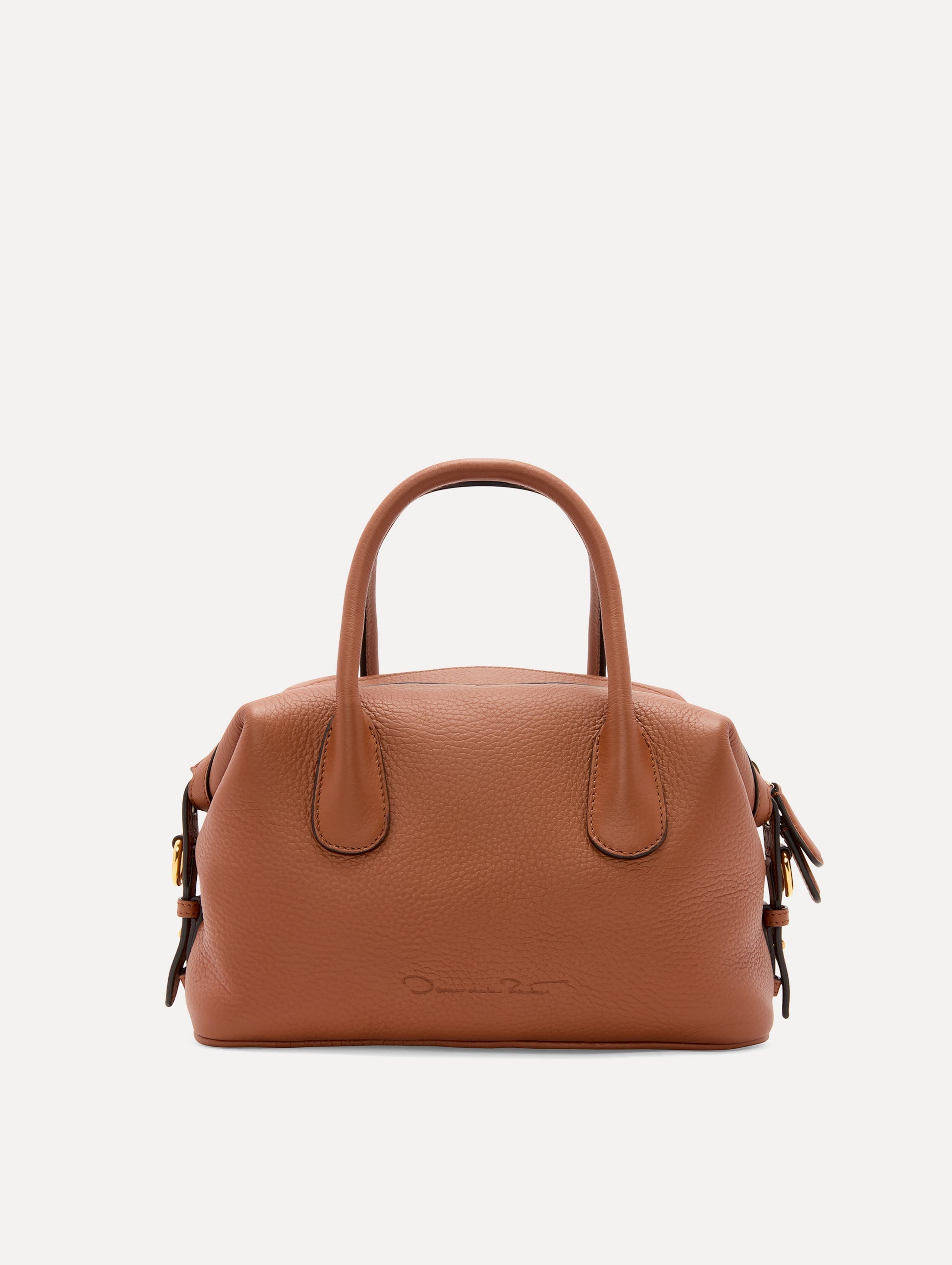 The Mini Dahlia Leather Handbag in Brown Back View