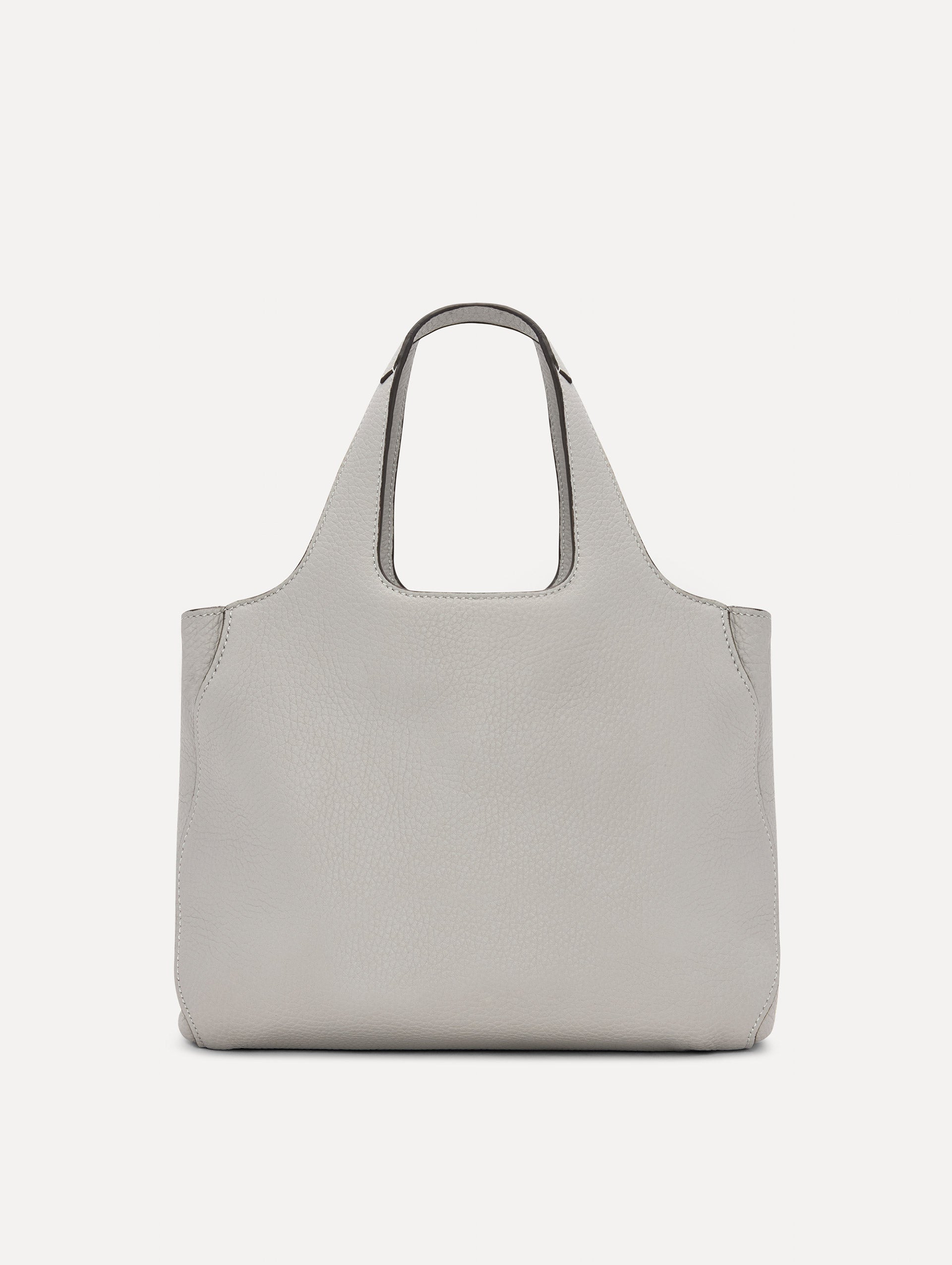 The Mini Topaz Tote in Pearl Grey Front View