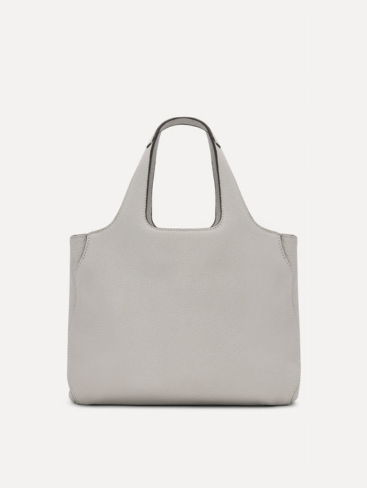 The Mini Topaz Tote in Pearl Grey Front View