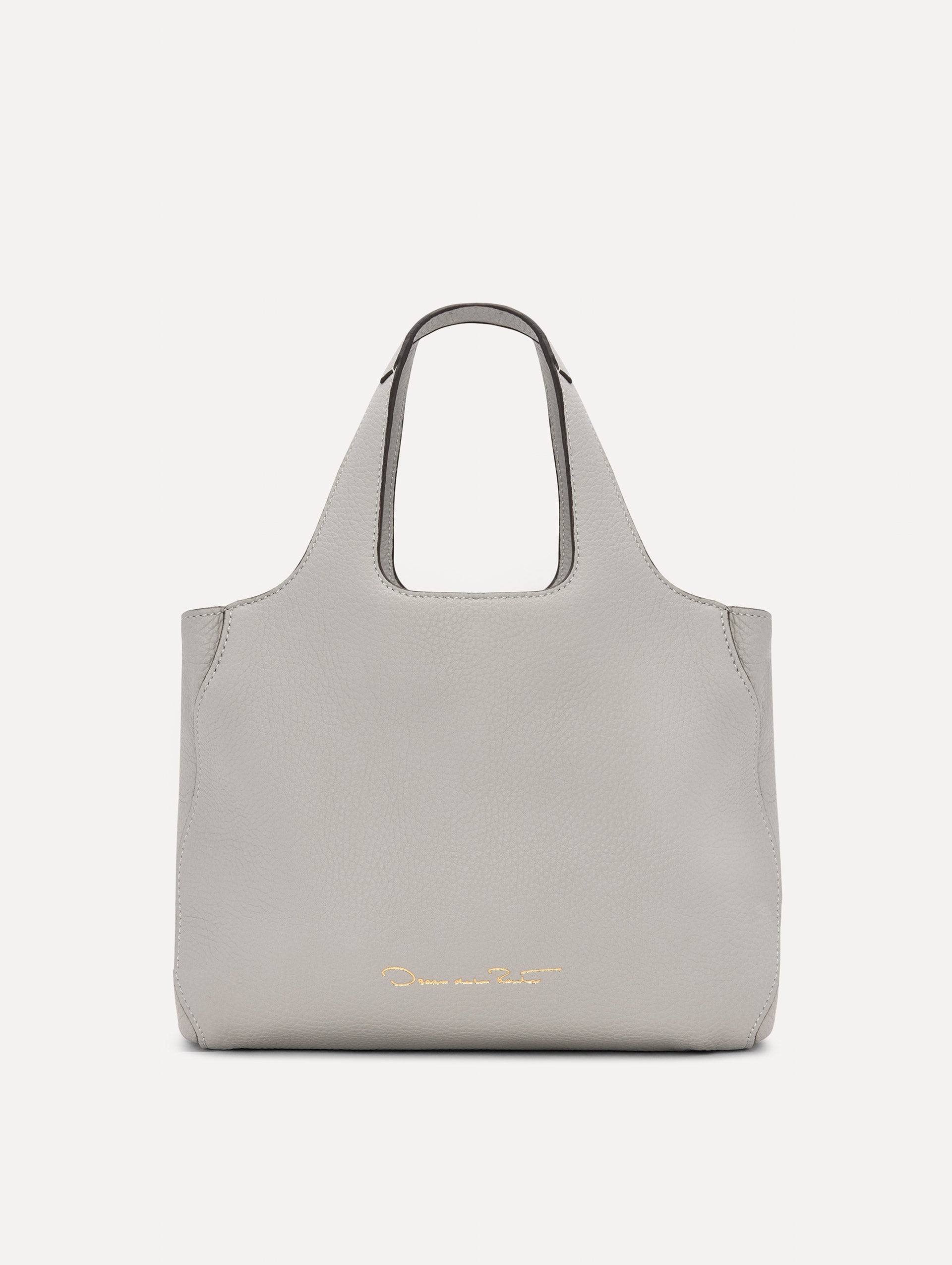 The Mini Topaz Tote in Pearl Grey Back View
