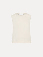 Wool-Blend Ivory Tank Front View
