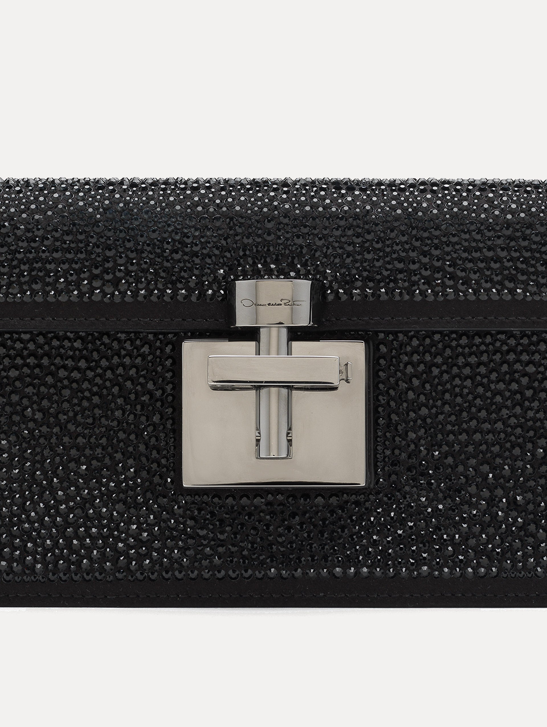 Black Crystal Pavé Alibi Clutch Zoom View