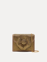 Crystal Pavé Mini TRO Bag in Bronze Front View