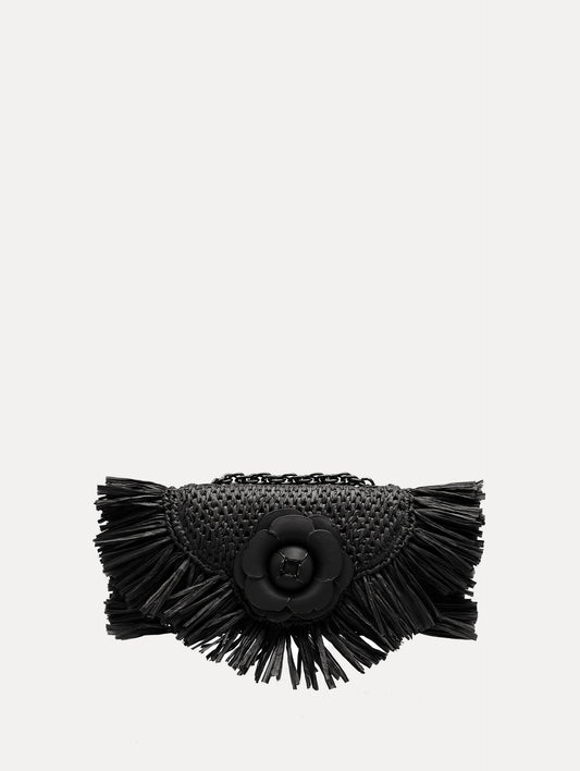 Raffia Fringe TRO Bag Front View