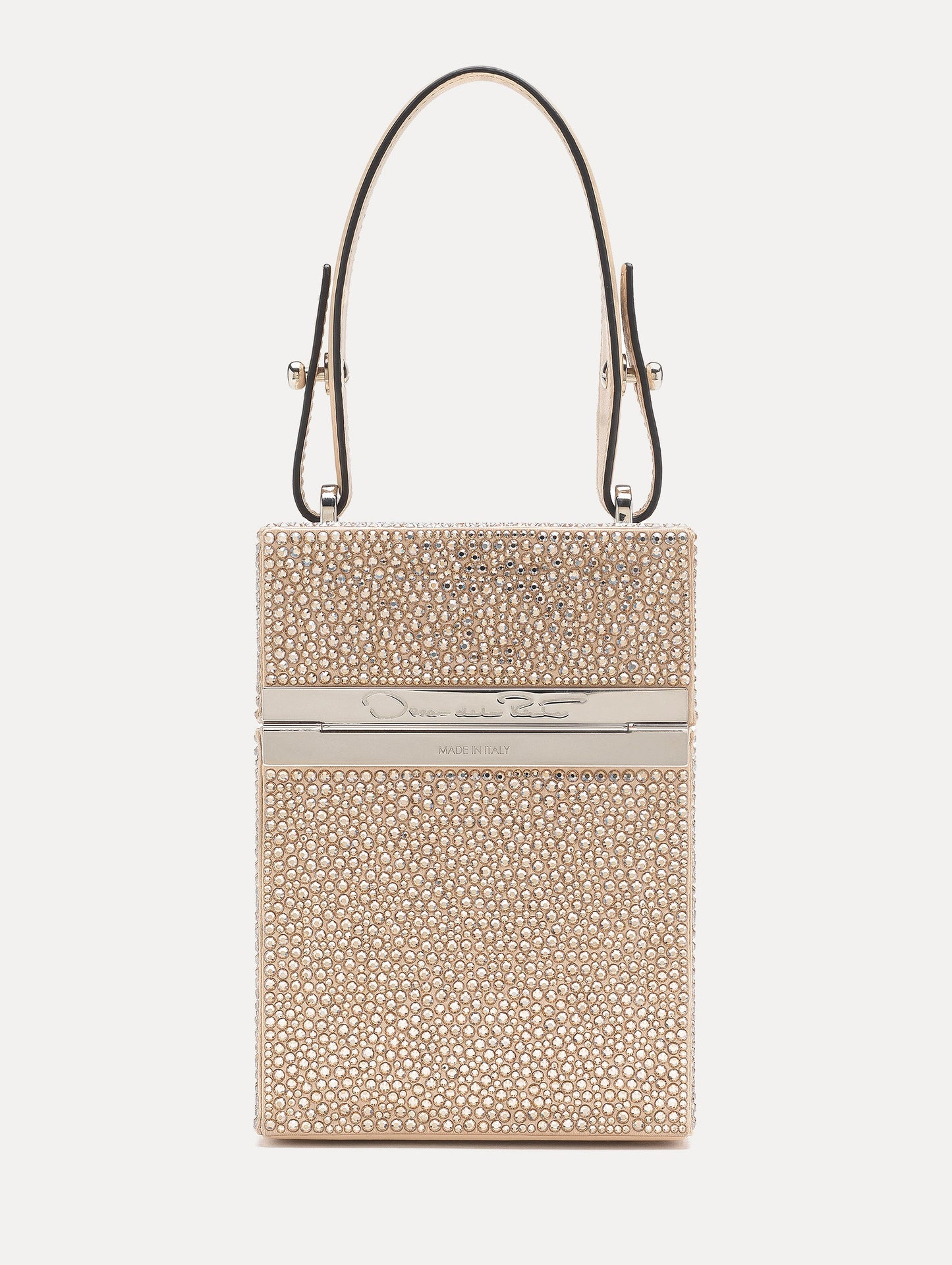 Champagne Crystal Pavé Alibi Cube Bag Back View
