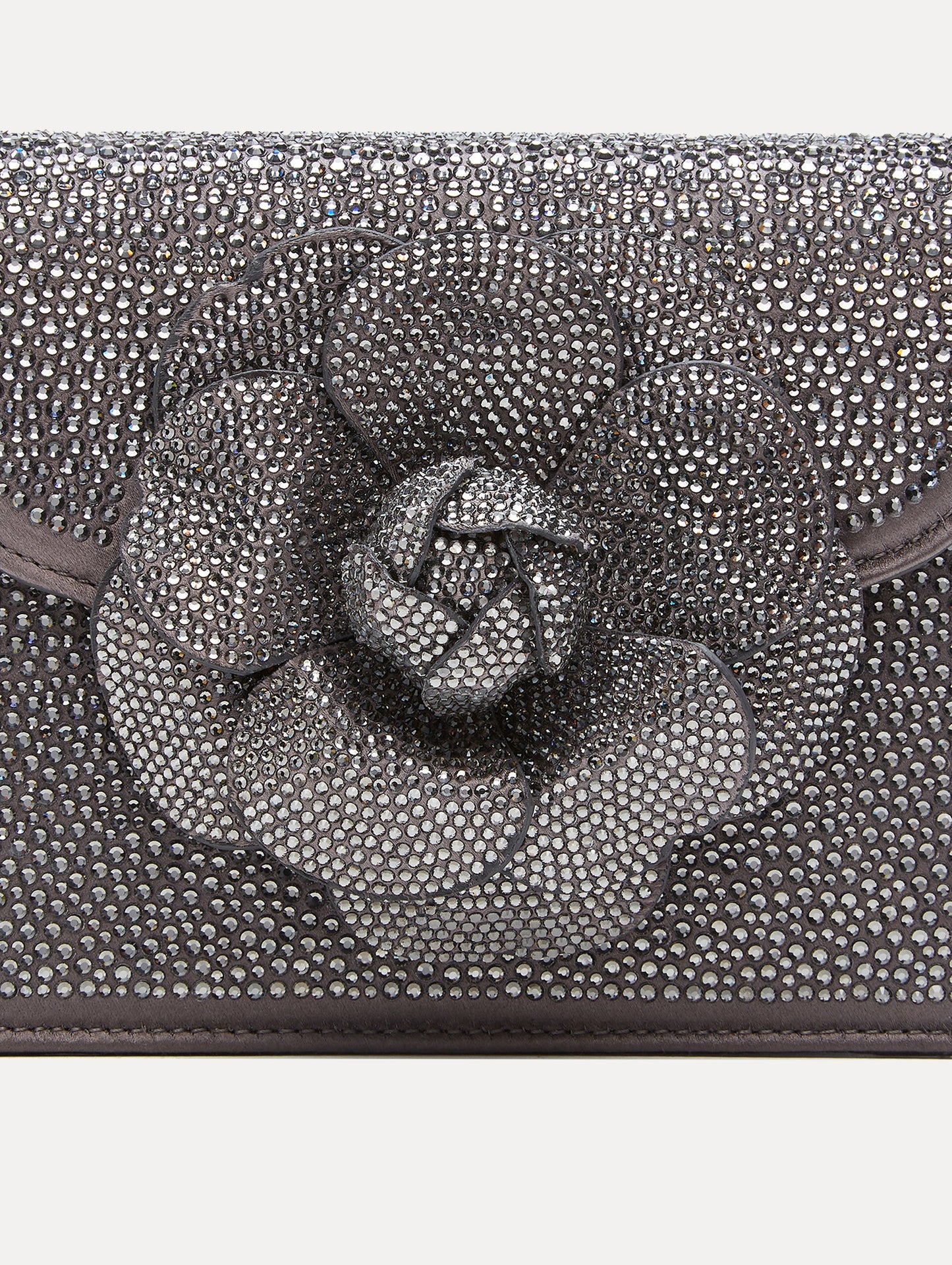 Crystal Pavé Mini TRO Bag in Smoke Gunmetal Zoom View