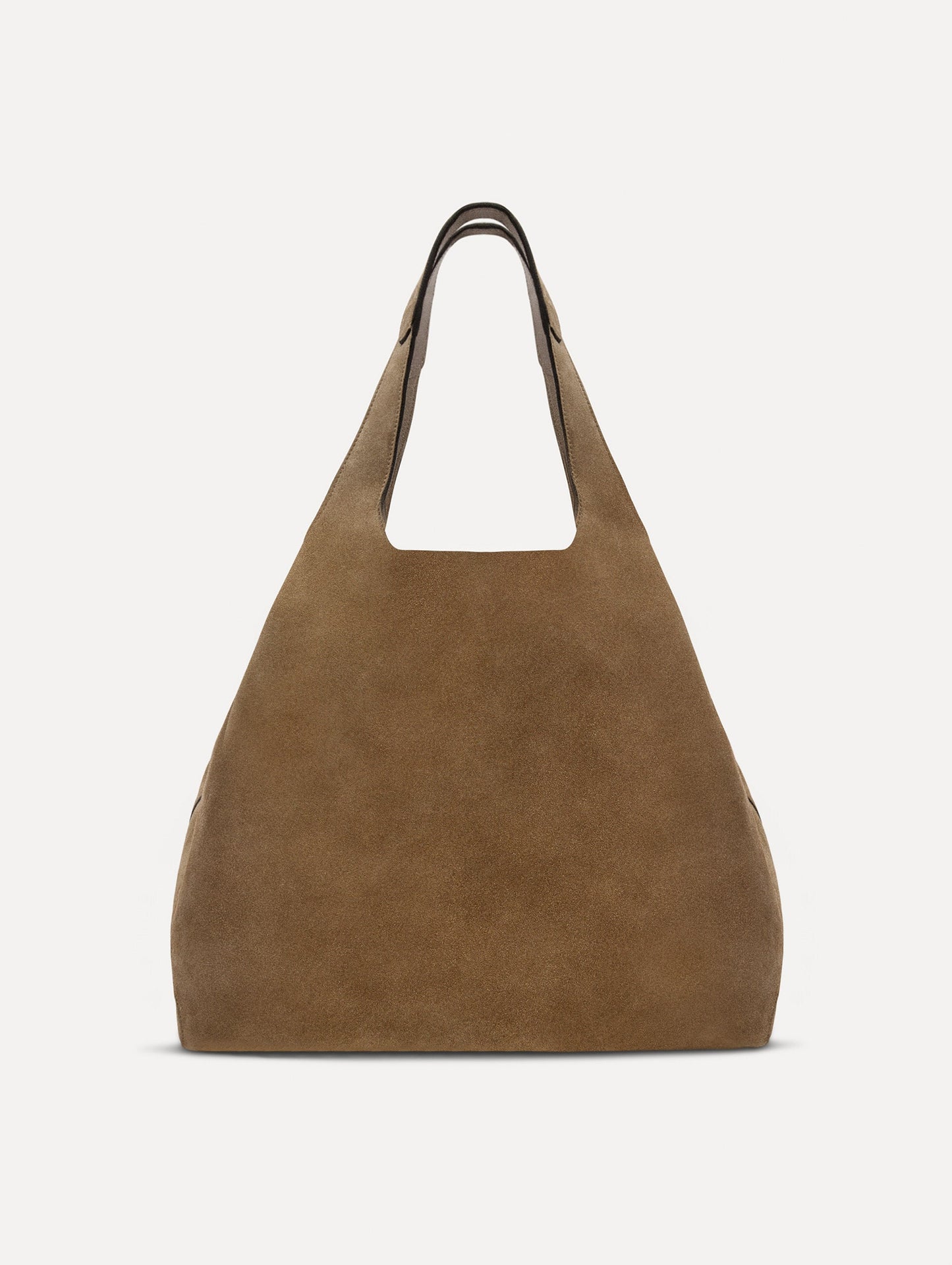 The Topaz in a suede taupe front view.