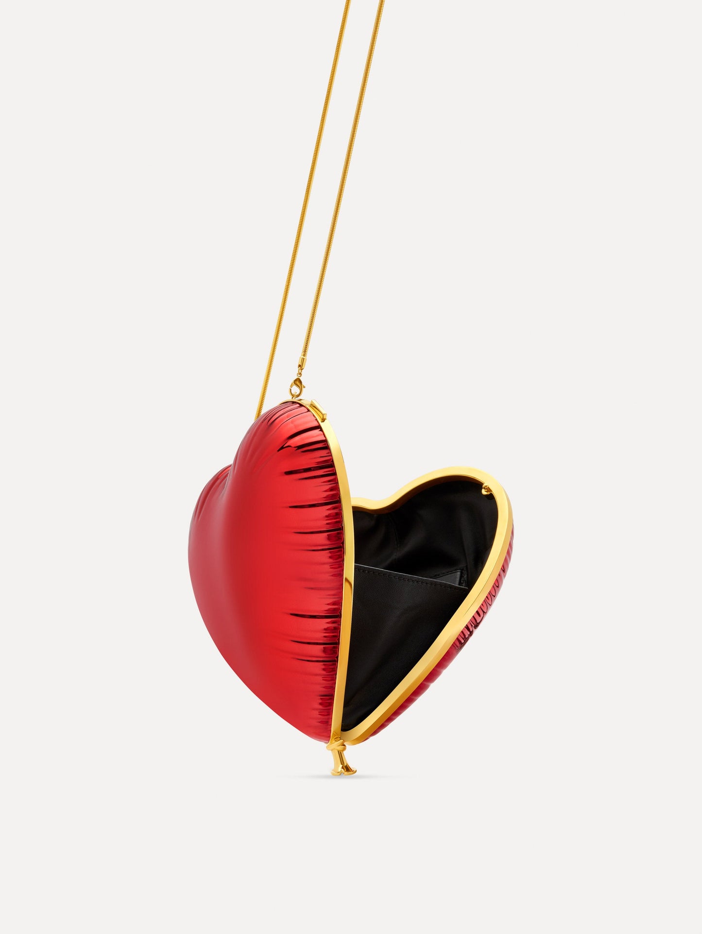 Heart Balloon Bag clutch in Red Open View