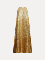Ombre gold sequin embroidered caftan.