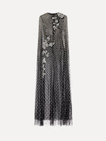 Crystal Grid Floral Embroidered Caftan