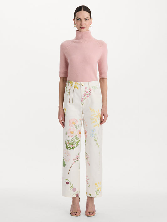 Faded Mixed Botanical Denim Pant