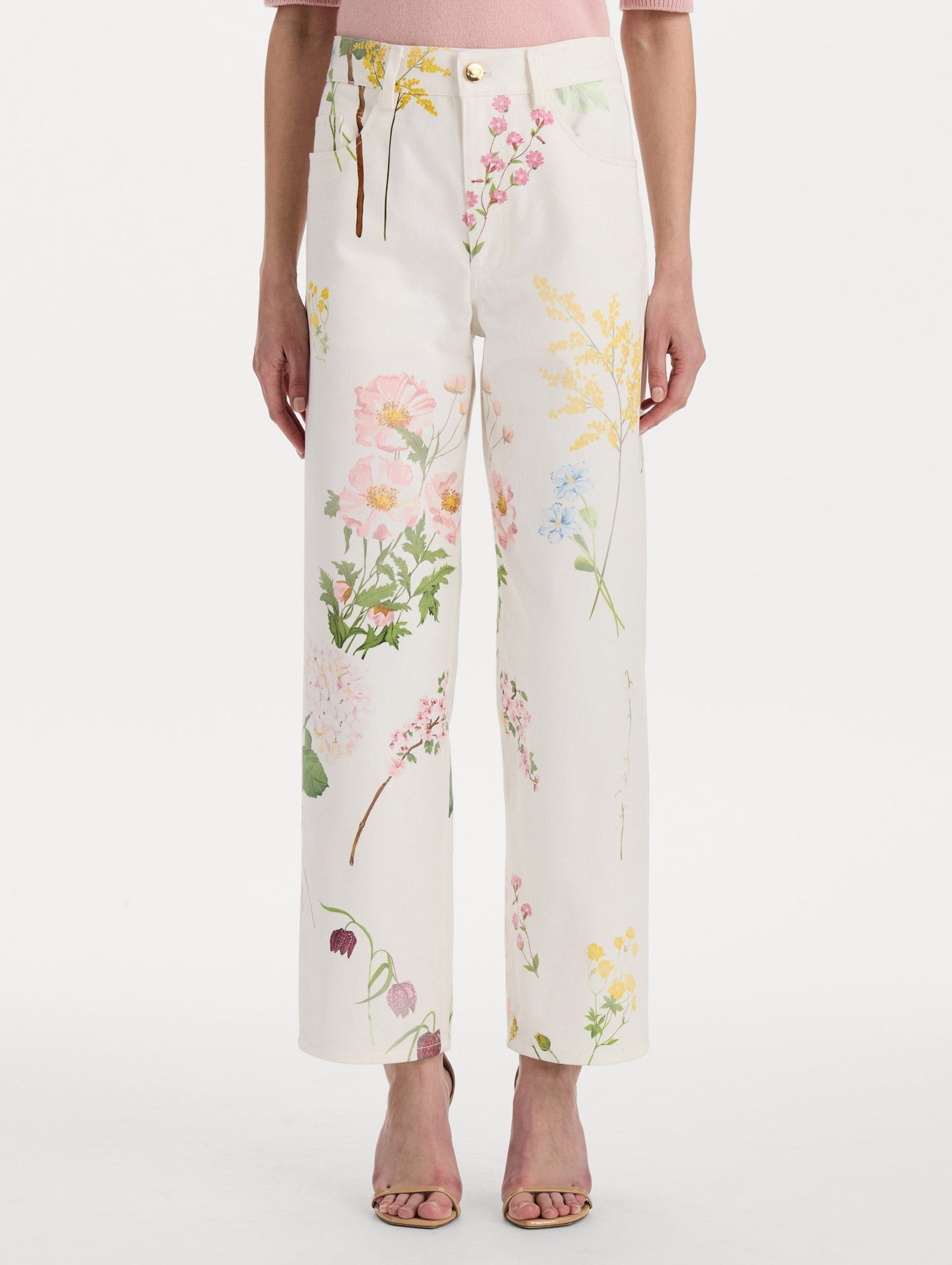 Faded Mixed Botanical Denim Pant