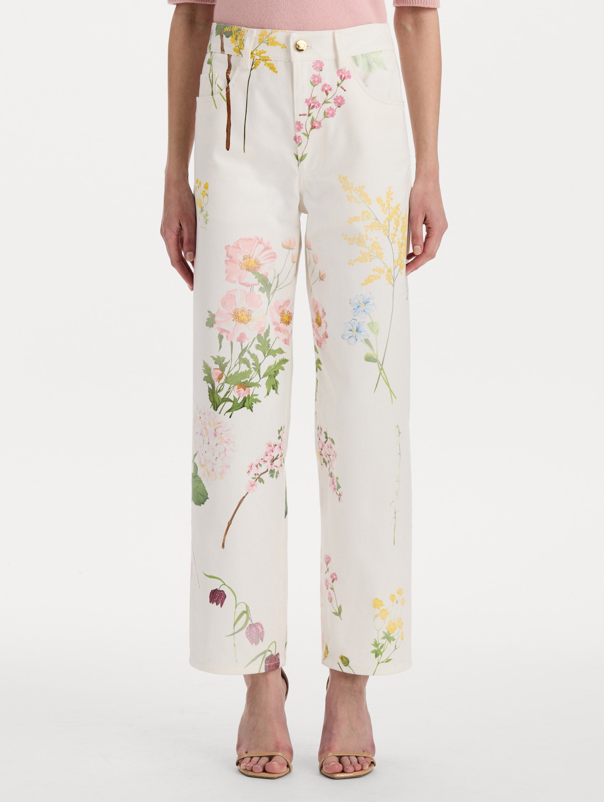 Faded Mixed Botanical Denim Pant