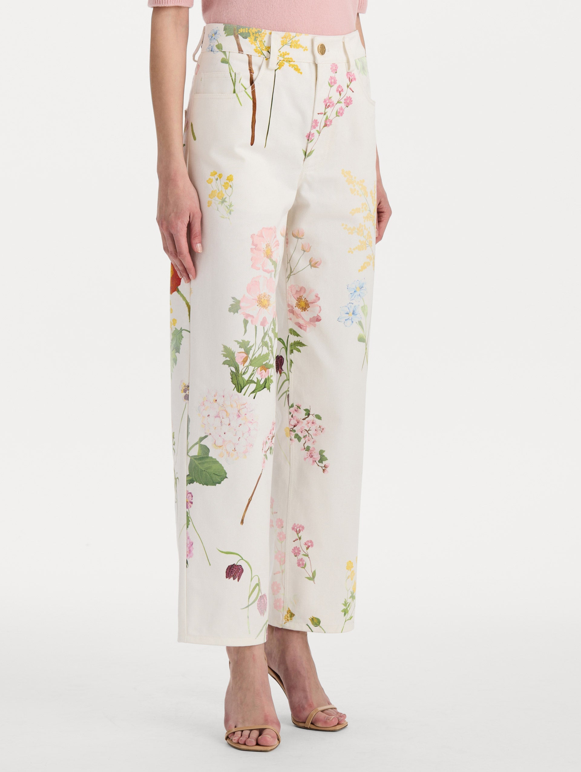 Faded Mixed Botanical Denim Pant