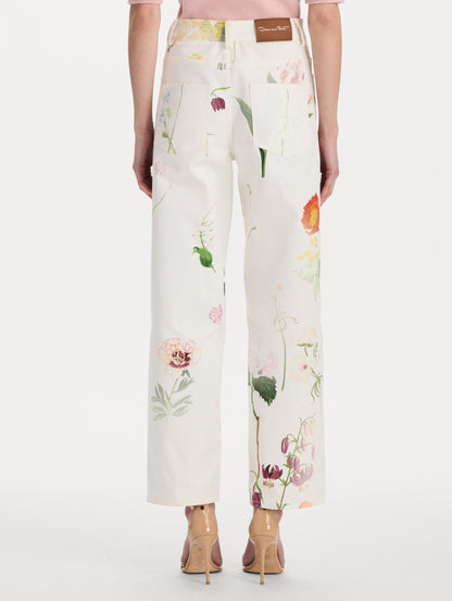 Faded Mixed Botanical Denim Pant