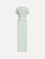 Crystal Floral Embroidered Gown