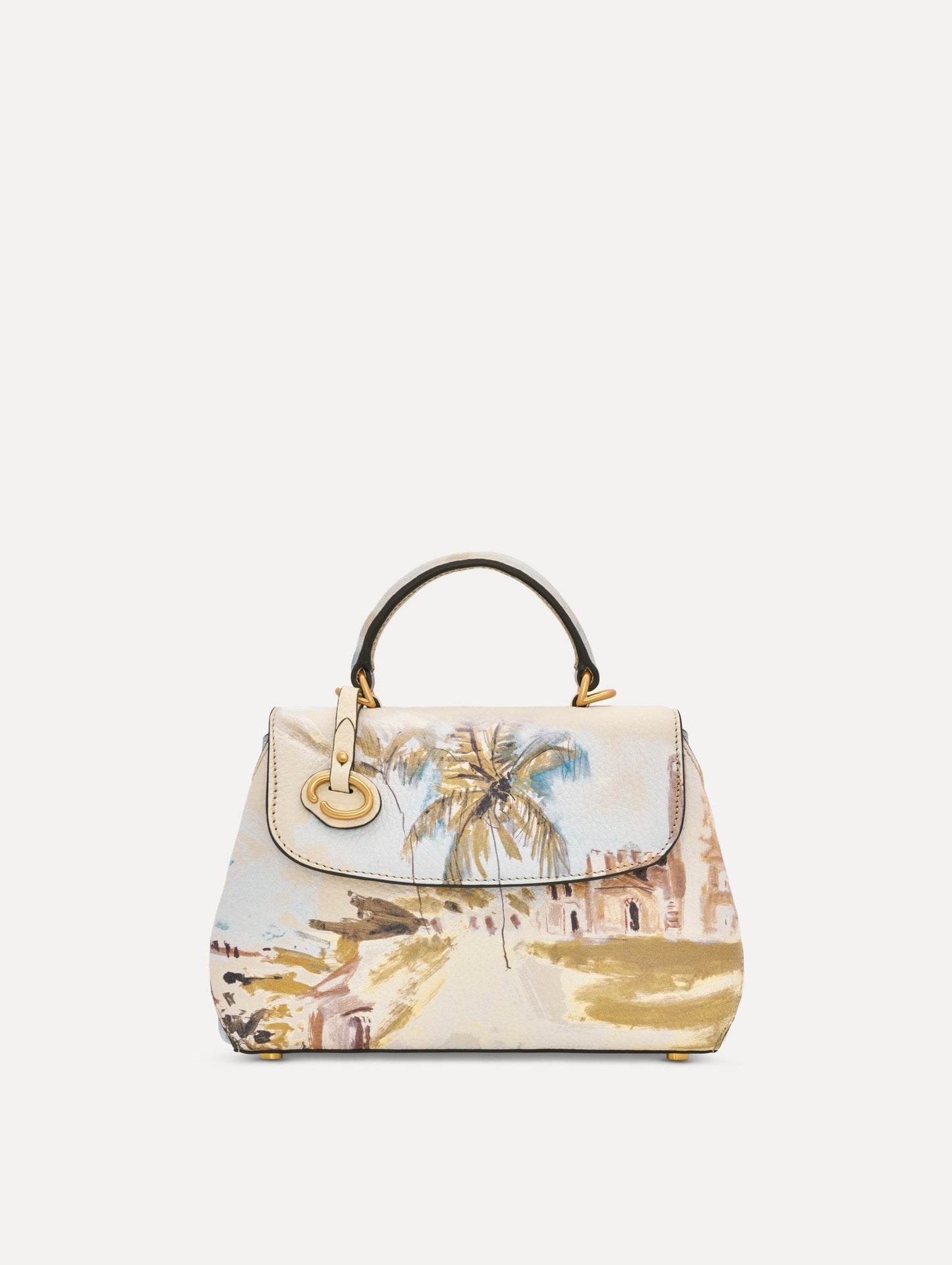 The Mini Poppy adorned with the Dominican Landscape print. Front View.
