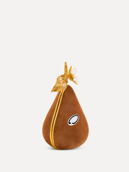 Pear Minaudière in Suede