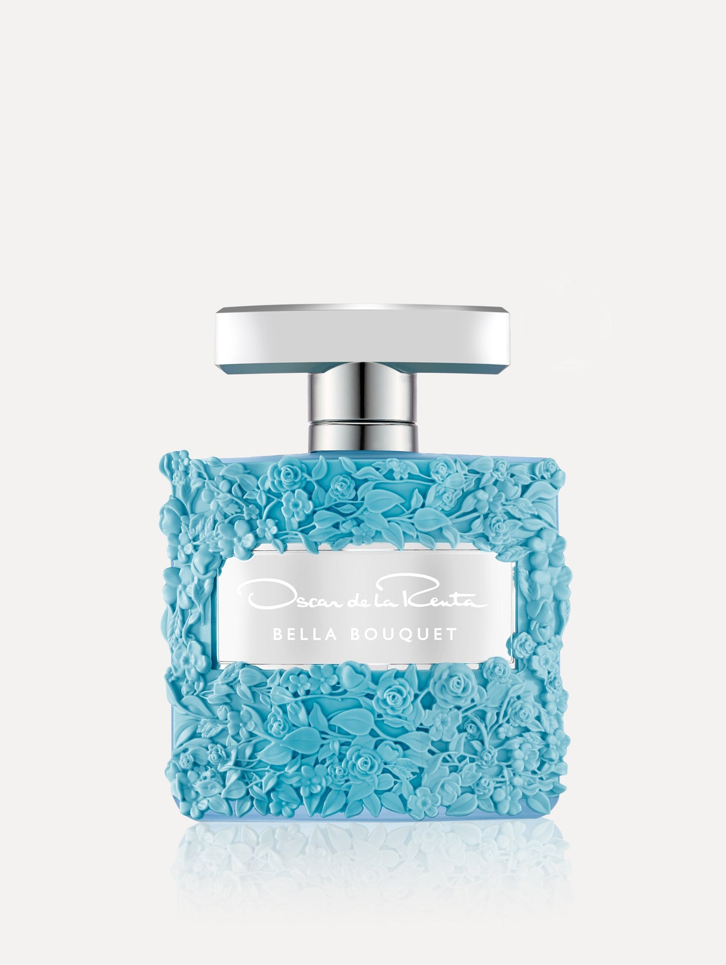 Oscar Blue Rose Texture Bella Boquet Perfume Bottle Front View