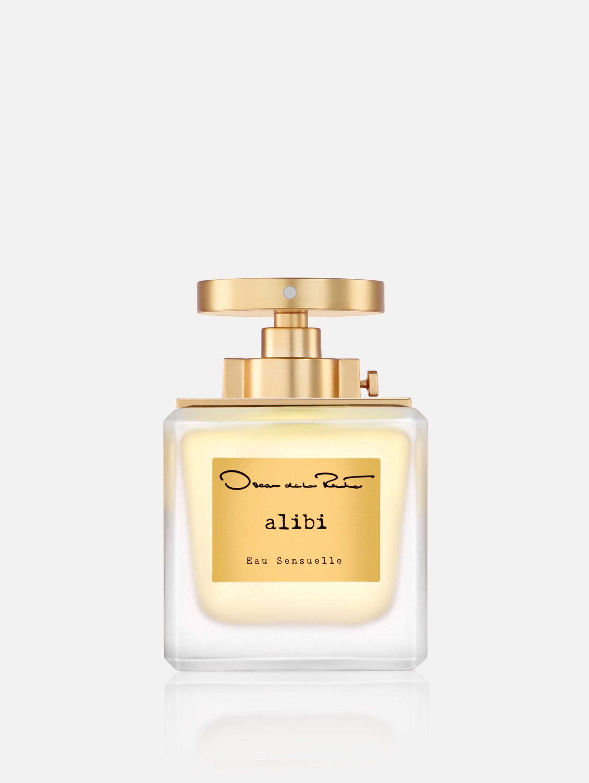 Oscar Alibi Yellow Perfume Bottle Front View
