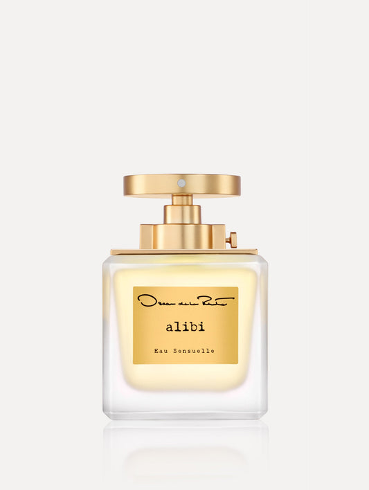 Oscar Alibi Yellow Perfume Bottle Front View