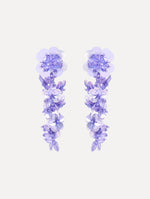 Sequin Flower Clip-On Earrings