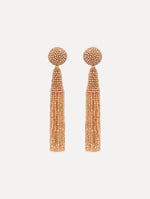 The Conical Tassel Clip-On Earrings in Champagne.