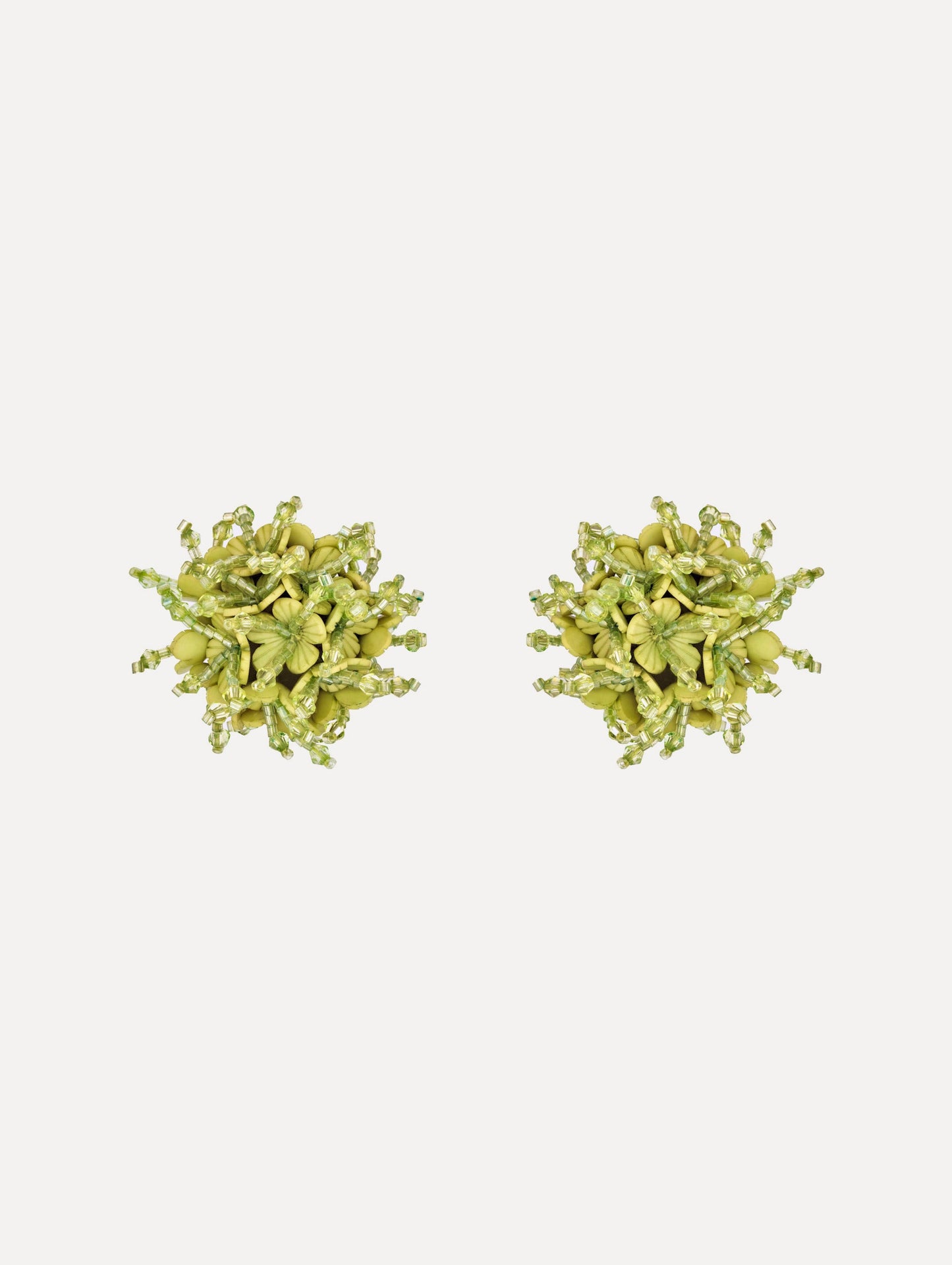 The Firework Clip-On Earrings in Green.