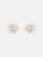The Firework Clip-On Earrings in White.