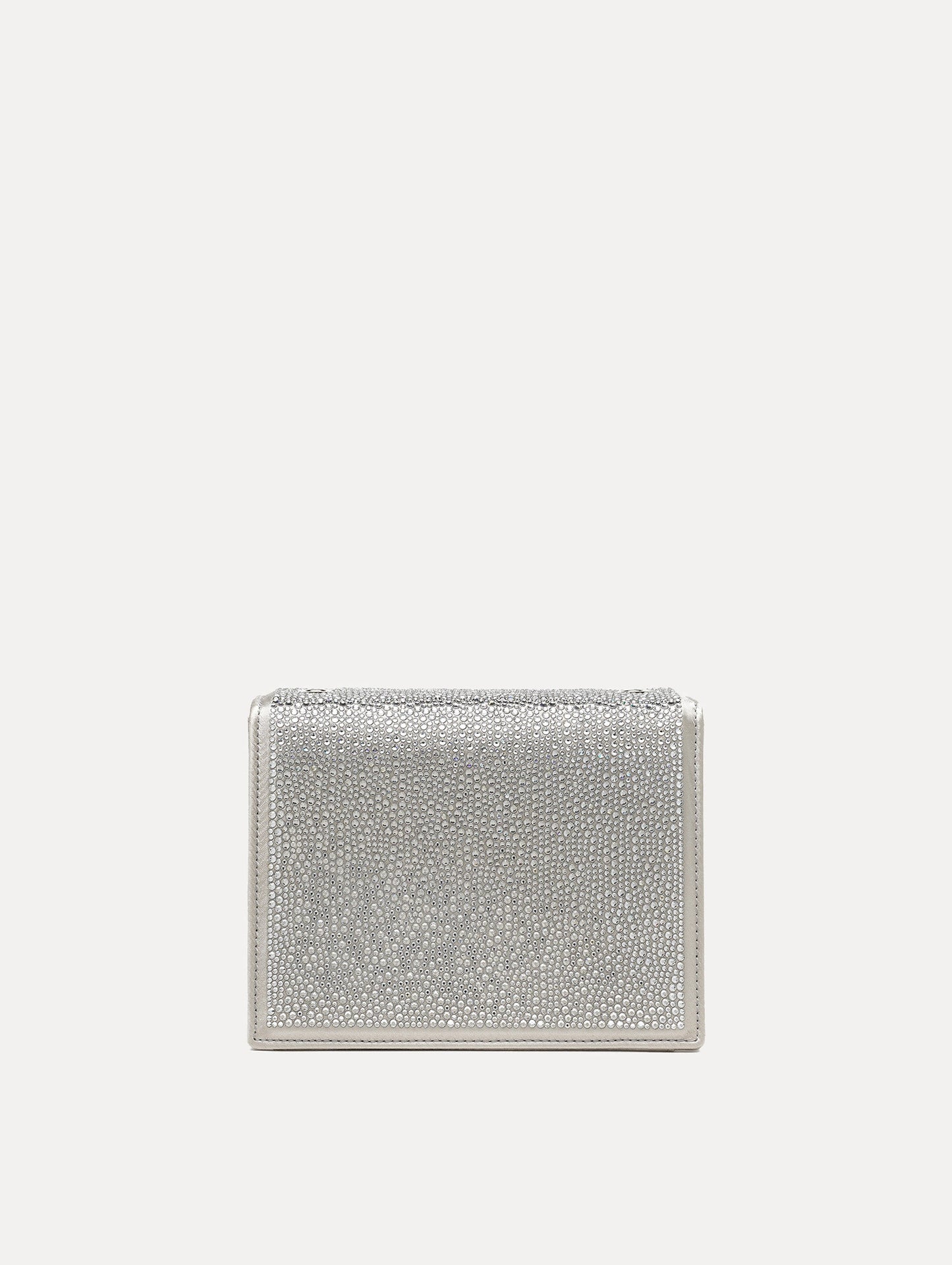 Crystal Pavé Mini TRO Bag in Silver Back View