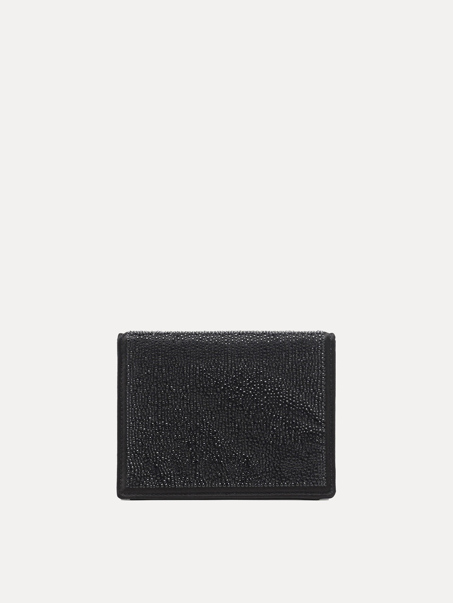 Crystal Pavé Mini TRO Bag in Black Back View