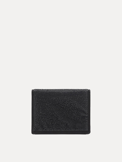 Crystal Pavé Mini TRO Bag in Black Back View