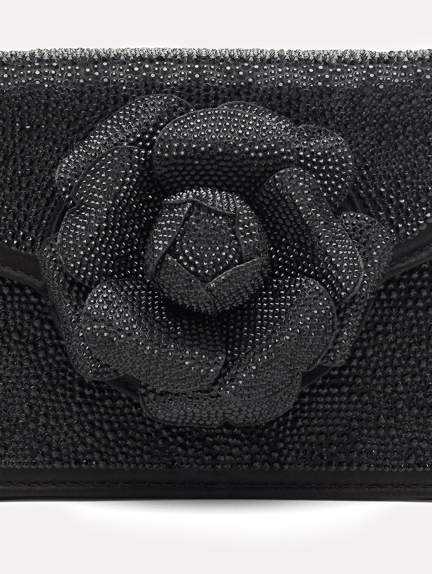 Crystal Pavé Mini TRO Bag in Black Zoom View