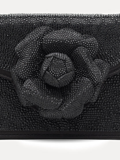 Crystal Pavé Mini TRO Bag in Black Zoom View