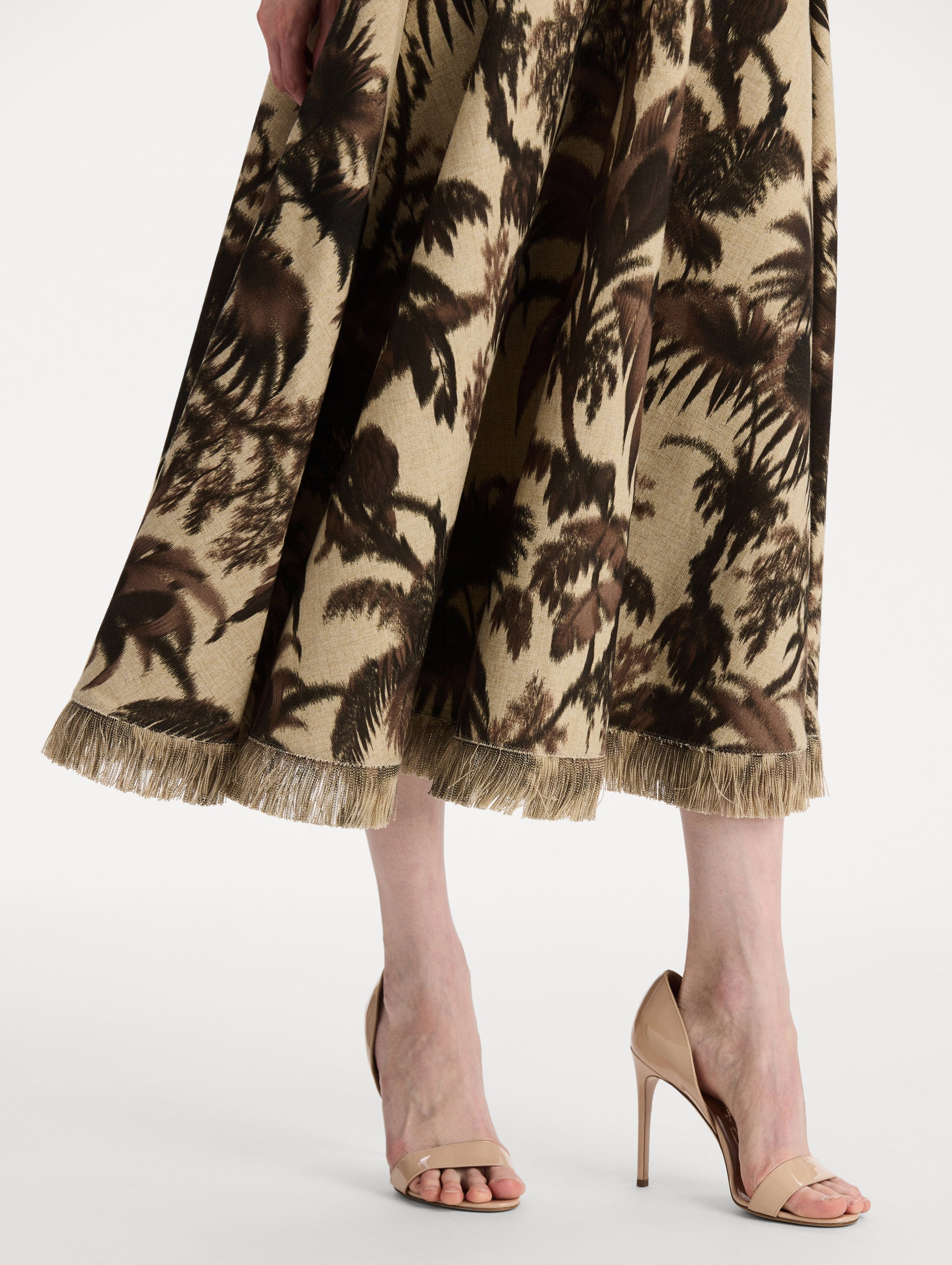 Chiné Palm Leaves Dress