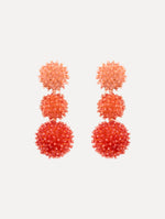 Ombré Pompom Drop Clip-On Earrings