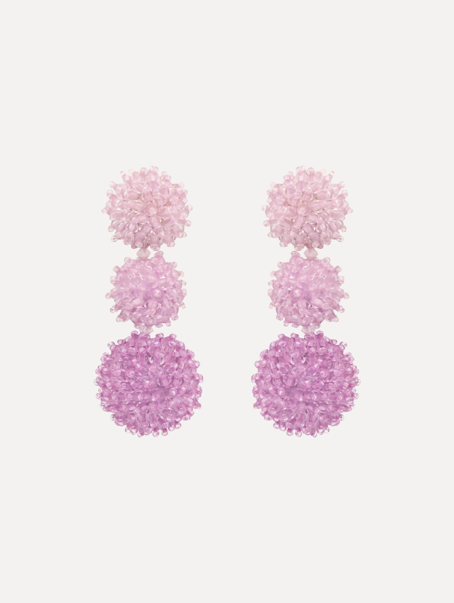 Ombré Pompom Drop Clip-On Earrings