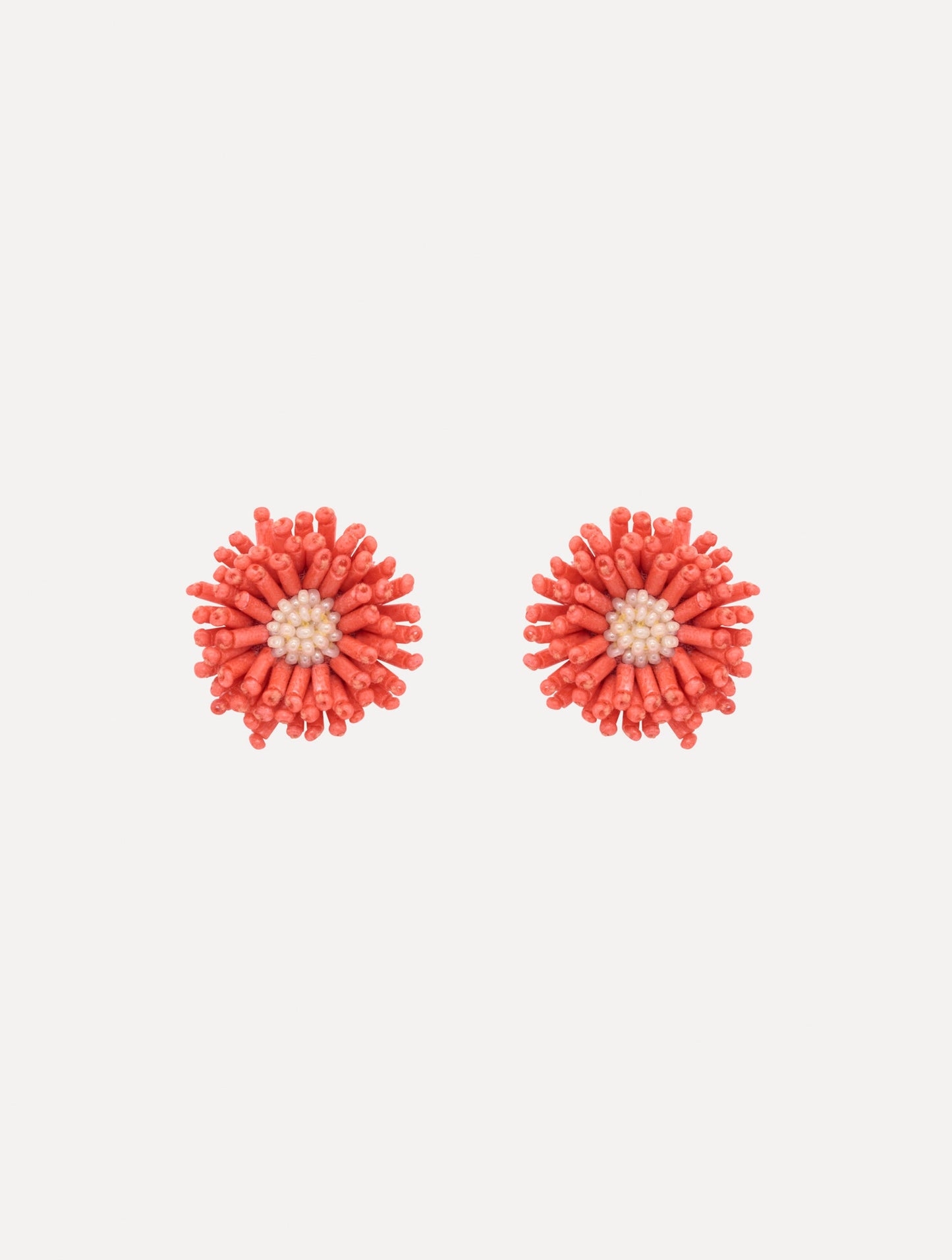 Pompom Flower Earrings
