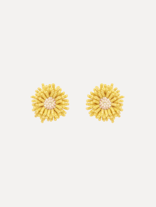 Pompom Flower Earrings